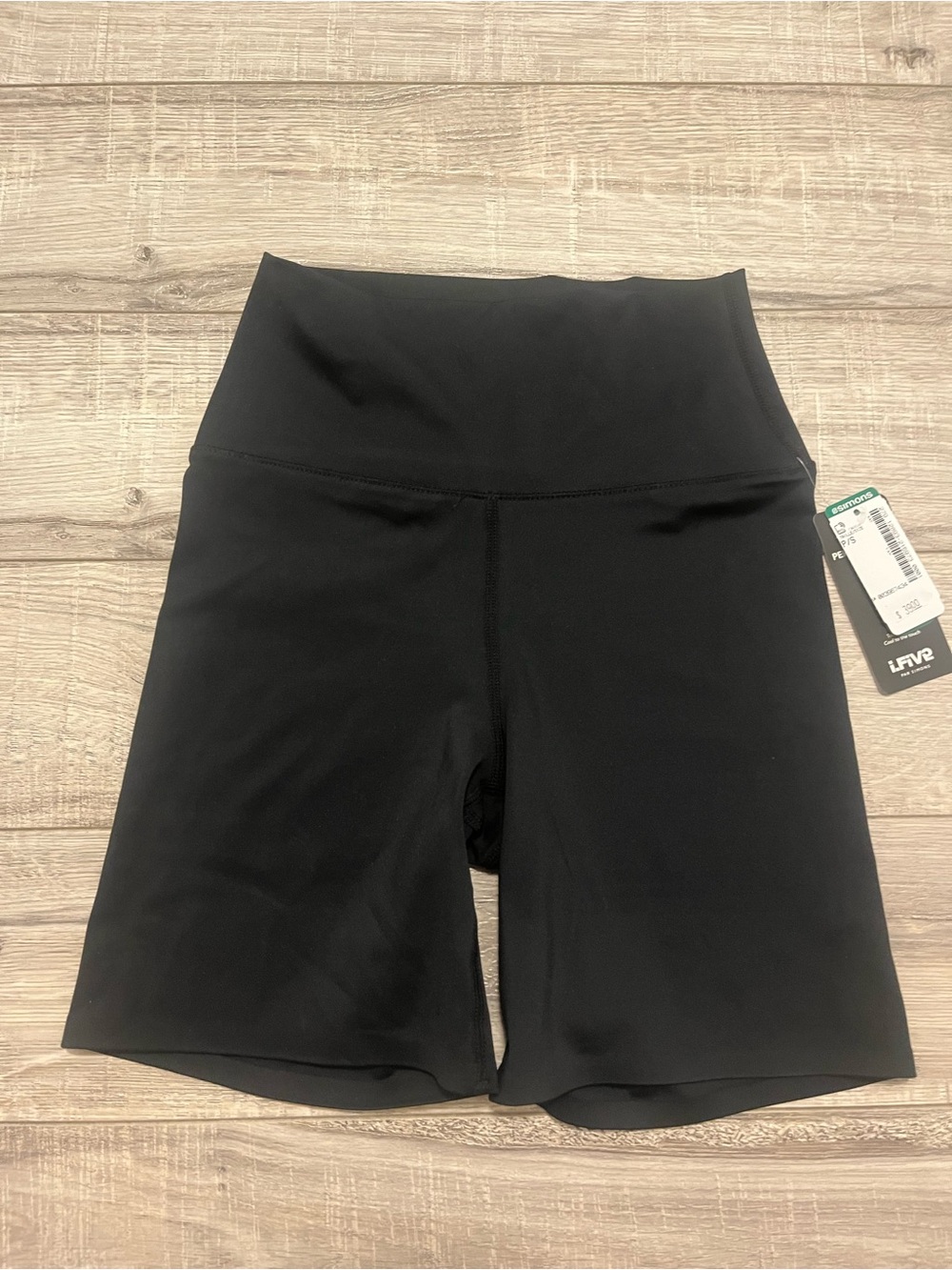 Simons Black High-Waist Athletic Bike Shorts